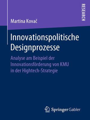 cover image of Innovationspolitische Designprozesse